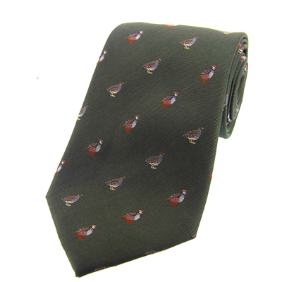 Soprano Grouse & Partridge Silk Tie - Country Green